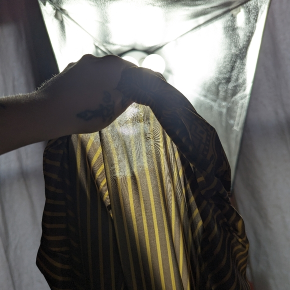 Warrior Within Designs Gold Grateful Dead Pants Bells Flared Festival Rave Large - Picture 7 of 7